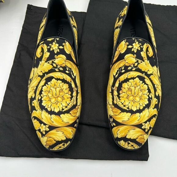 Men’s Versace Barraco satin slippers size 41 made in Italy main image 8